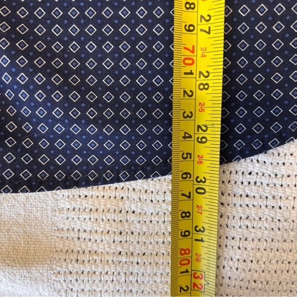 Robert Graham Men’s Large Navy Diamond Patterned Shirt Long sleeve Button up - Picture 6 of 9